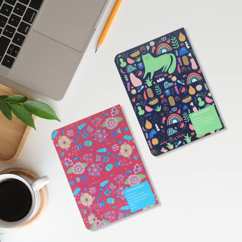 Dude Mini Notebook | A6 Pocket Size | Ruled Pages | 100 Pages | Pack of 2